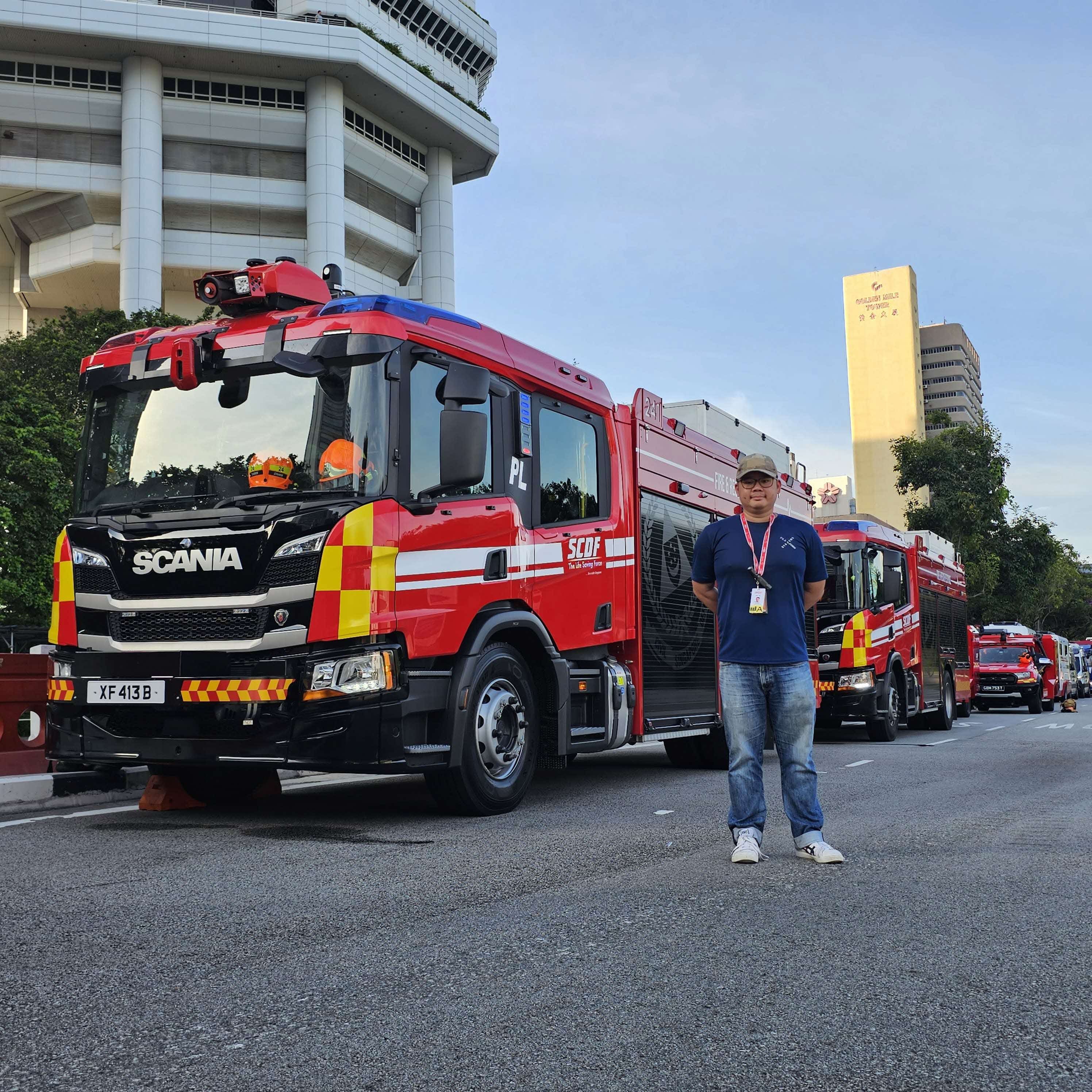 Desmond Kiang  with a Pump Ladder at the NDP 25 