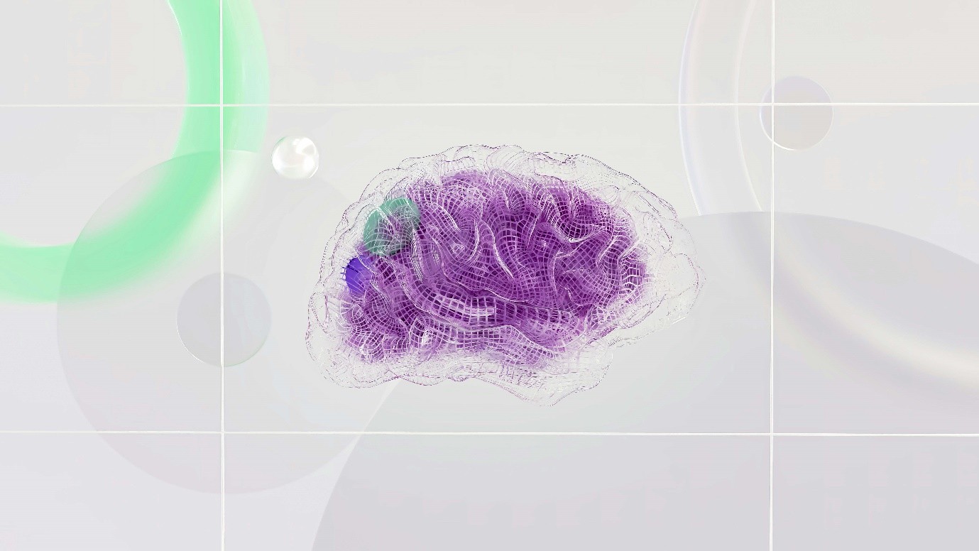 A graphic of a brain.